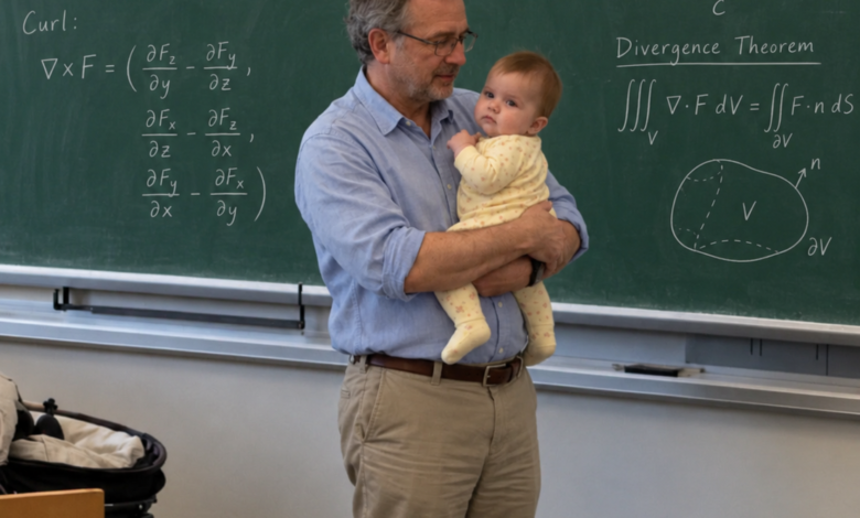 Our Widowed Professor Brought His Baby to Class – The Next Morning, His Desk Was Empty
