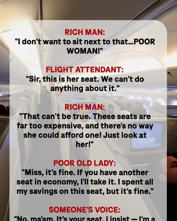 Business Class Passengers Mock Poor Old Lady, at the End of the Flight Pilot Addresses Her