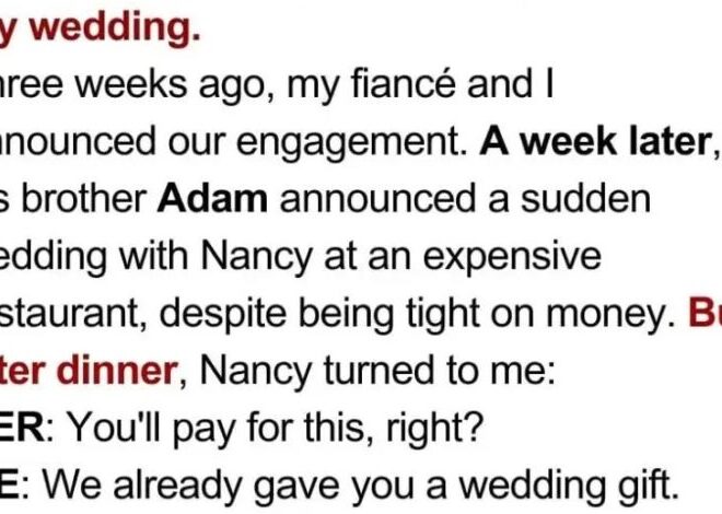 My SIL Demanded I Pay for Their $3k+ Wedding Dinner – I Gracefully Brought Her Down to Earth