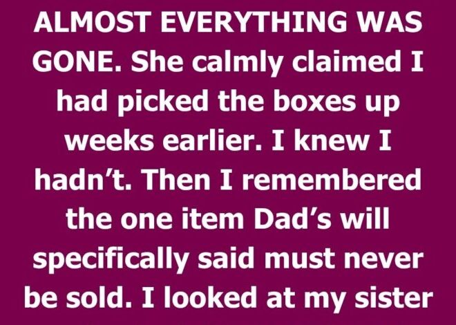 My Sister Emptied Dad’s Storage Unit Before I Arrived