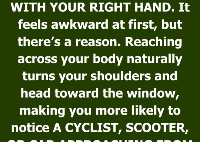 Why You Should Open Your Car Door With the Opposite Hand