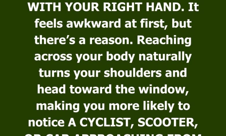 Why You Should Open Your Car Door With the Opposite Hand