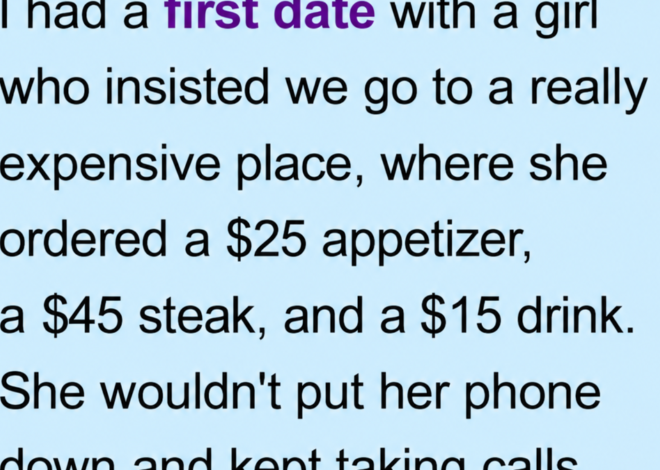 I went on a first date with a girl who insisted we eat at a high-end restaurant, even though I suggested something
