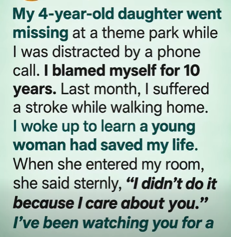 I Lost My Daughter at a Theme Park—Ten Years Later, a Stranger Walked Into My Hospital Room and Changed Everything
