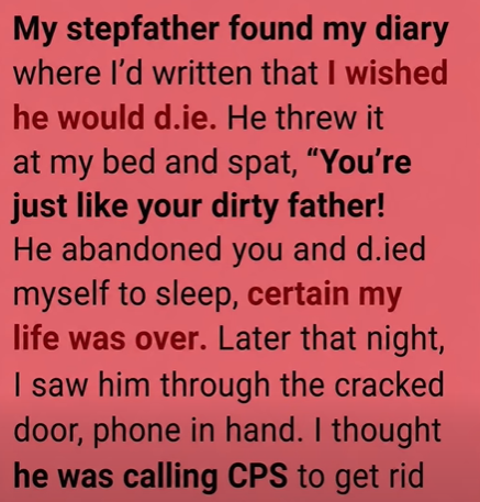 The Night My Stepfather Read My Diary Was the Night Everything Broke… and Began