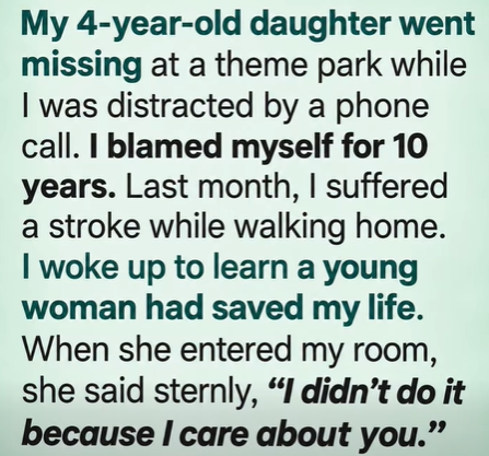 I Lost My Daughter at a Theme Park—Ten Years Later, a Stranger Walked Into My Hospital Room and Changed Everything