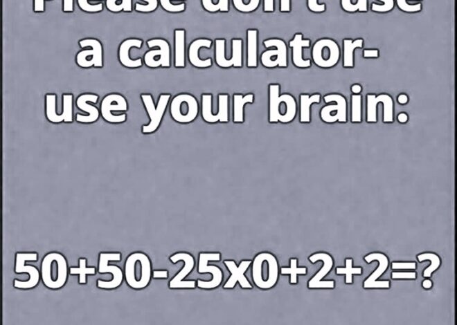 Use your intelligence to solve this math test instead of a calculator.