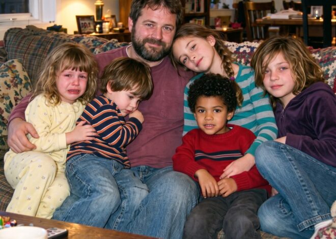 A Single Man in His 30s Adopted All Five of Us so We Wouldn’t Be Split Up—20 Years Later, He Called Us Home, Laid an Old Photograph on the Table, and Said, “It’s Time. I Can’t Keep This From You Any Longer.”