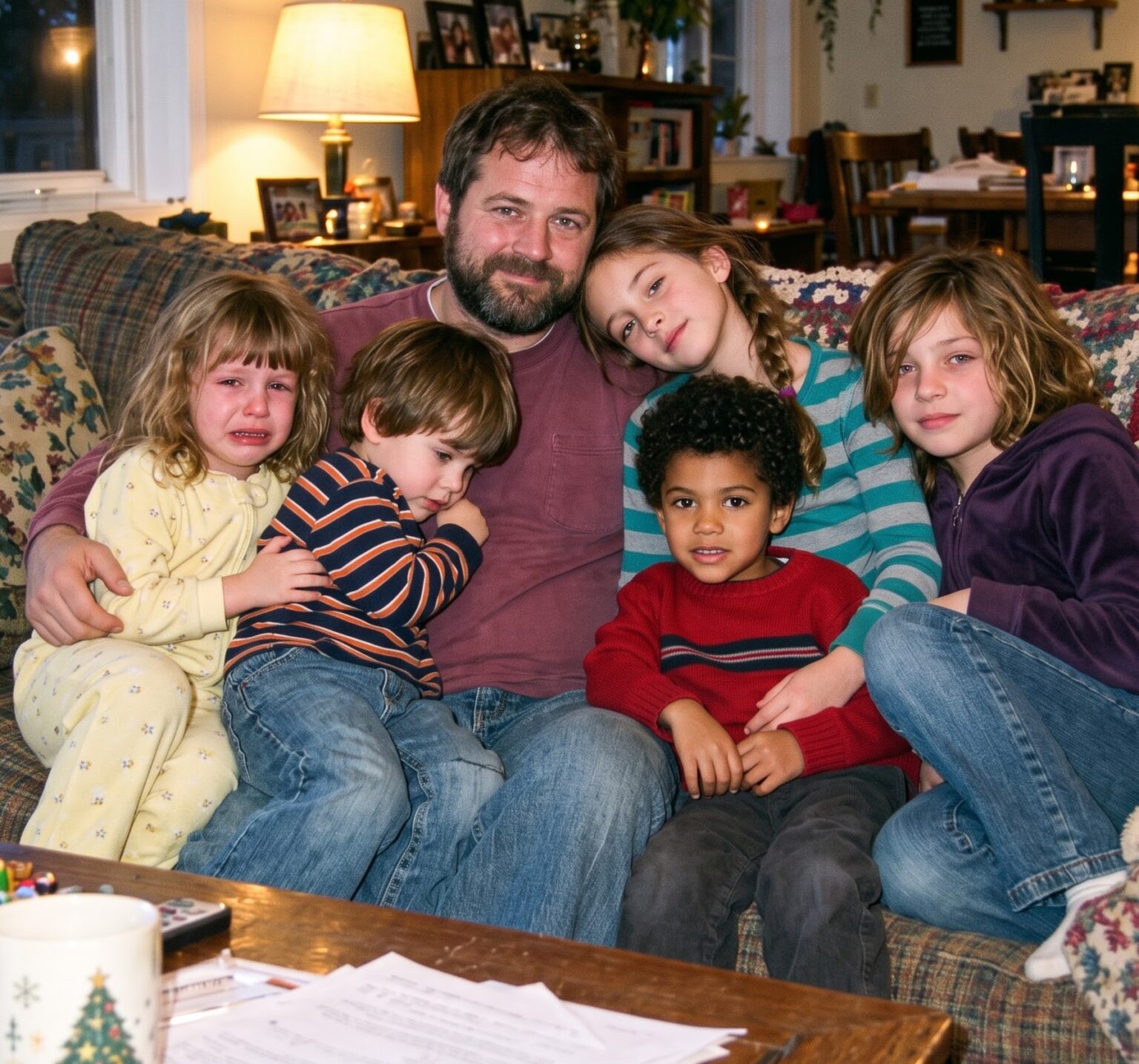 A Single Man in His 30s Adopted All Five of Us so We Wouldn’t Be Split Up—20 Years Later, He Called Us Home, Laid an Old Photograph on the Table, and Said, “It’s Time. I Can’t Keep This From You Any Longer.”