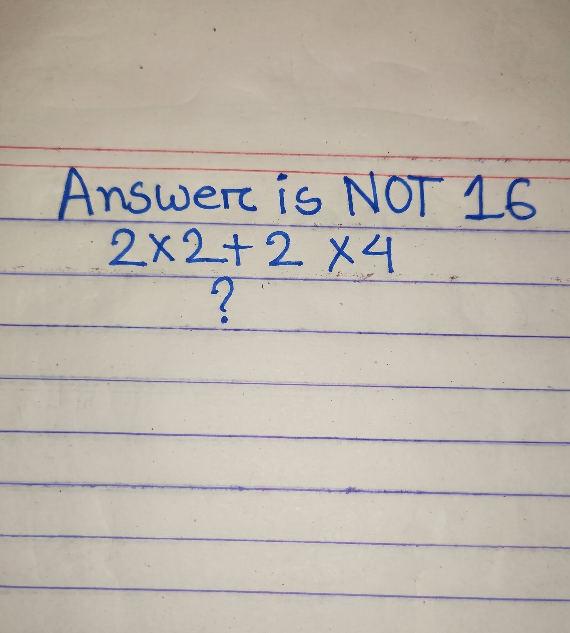 Math Puzzle: Is the Answer Really 16?