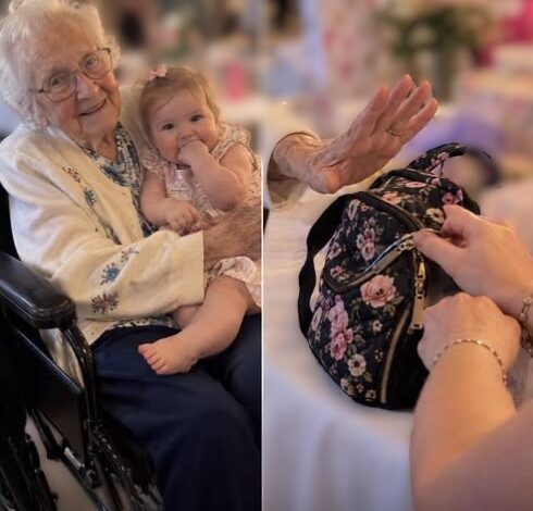 My 99-Year-Old Grandmother Couldn’t Walk but Refused to Miss My Daughter’s First Birthday – She Arrived with a Bag on Her Wheelchair