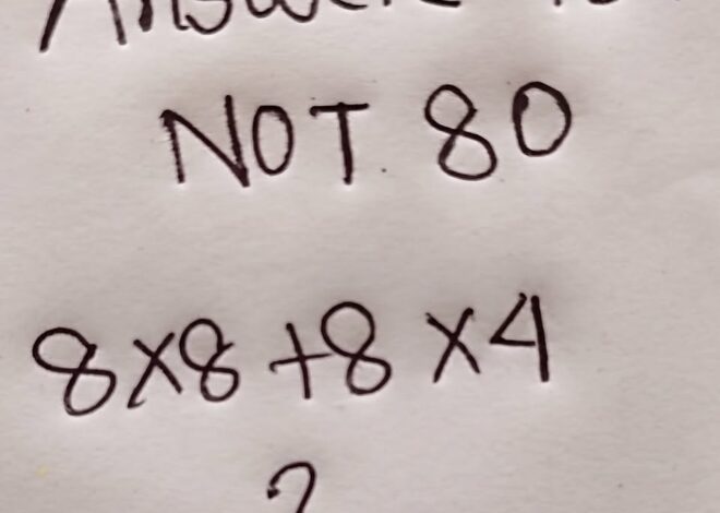 Math Riddle: Why the Answer Is NOT 80