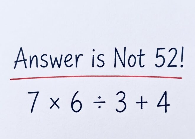 Solve This viral Math Trick: 7 × 6 ÷ 3 + 4