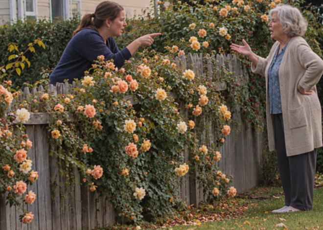 My Neighbor Cut Down the Rosebush My Late Husband Planted, Calling It ‘An Eyesore’ – Then a Surveyor Knocked on Her Door