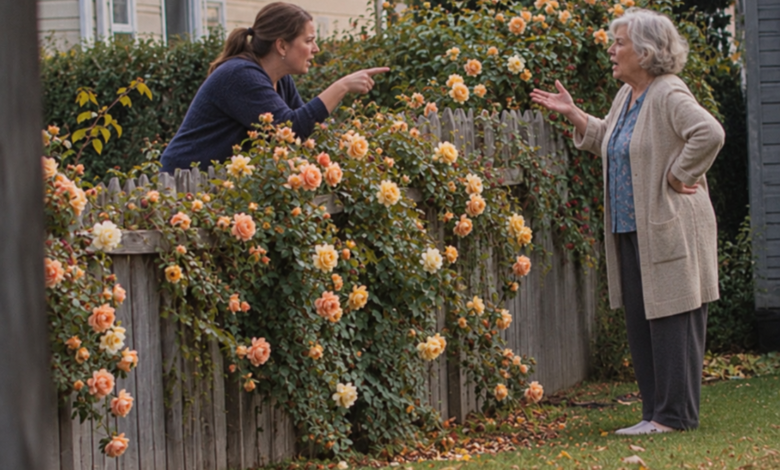 My Neighbor Cut Down the Rosebush My Late Husband Planted, Calling It ‘An Eyesore’ – Then a Surveyor Knocked on Her Door