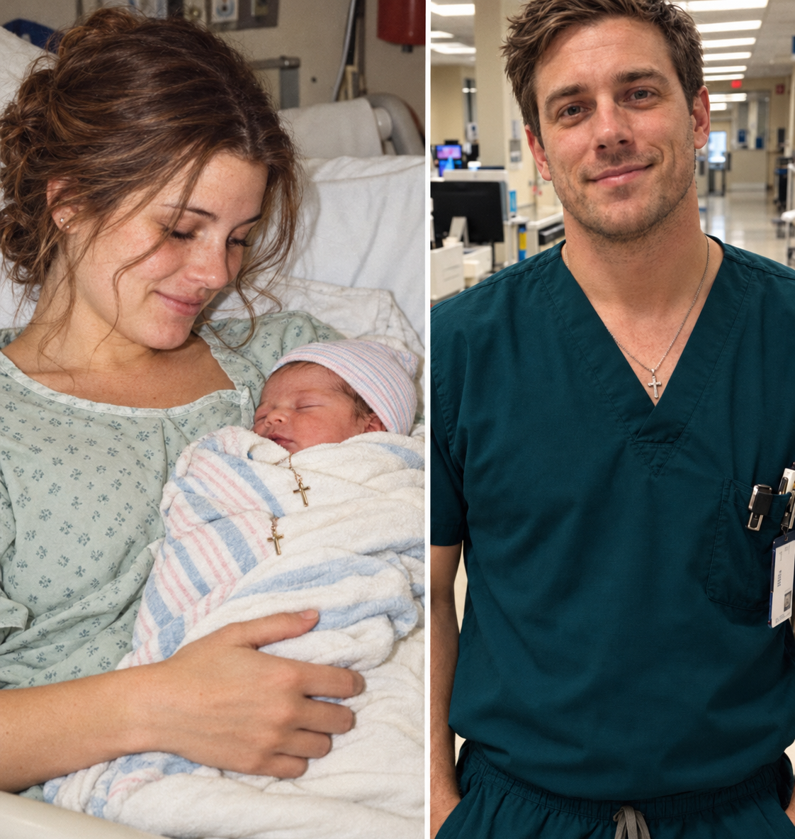 My Parents Forced Me to Give Up My Newborn Son at 18—31 Years Later, the Surgeon Who Saved My Life Leaned Over My Bed Wearing the Silver Cross I Tucked Into His Blanket