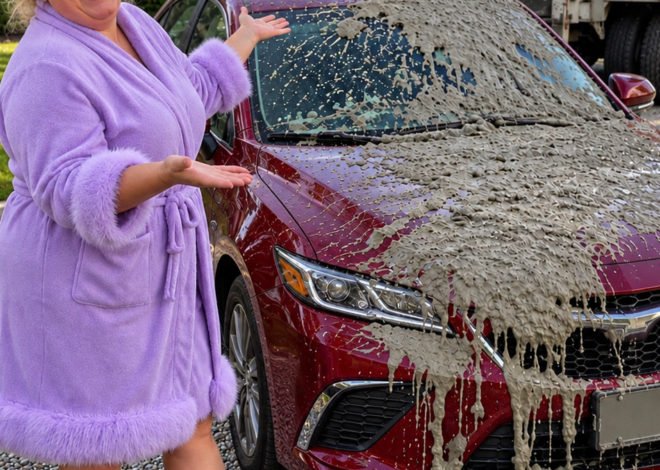 My Neighbor Covered My Car in Concrete for ‘Blocking Her Lake View’ – Then My 8-Year-Old Daughter Wiped the Smile off Her Face