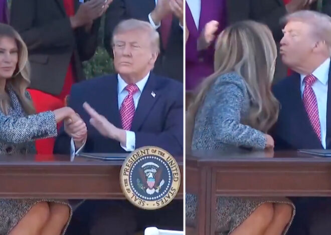 Melania Trump’s “disgusted” reaction to Donald’s attempted kiss has everyone saying the same thing