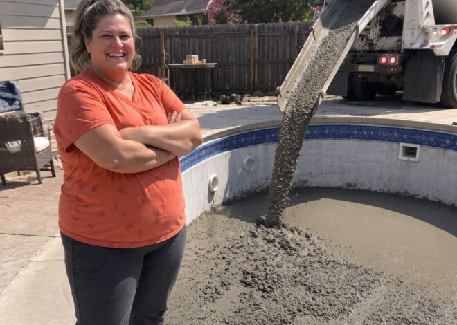 My Neighbor Filled My Late Husband’s Pool With Concrete Over “Noise”—She Had No Idea What That Would Cost Her