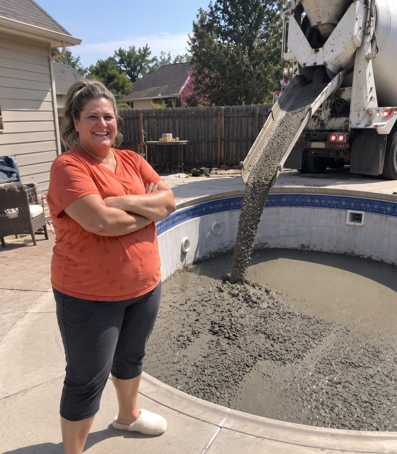My Neighbor Filled My Late Husband’s Pool With Concrete Over “Noise”—She Had No Idea What That Would Cost Her